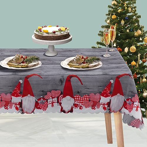 Becellen Tischdecke Weihnachten, 180 * 147cm Groß Abwaschbar Weihnachtstischdecke Weihnachts Tischdecke Läufer Tisch Deko für Urlaub