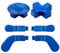 4 pcs Trigger Paddles and 2 Interchangeable D-Pads Metal Stainless Steel Replacement Parts for Elite Series 2 and Xbox one Elite Controllers… (Blue)