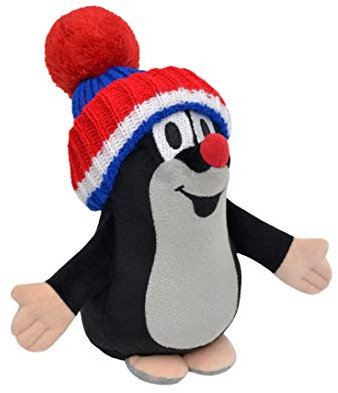 Plüschtier Kuscheltier 20 cm Original Der Kleine Maulwurf mit Rot Mütze, Stehend Stofftier Schmusetier für Kinder Baby Jungen Mädchen