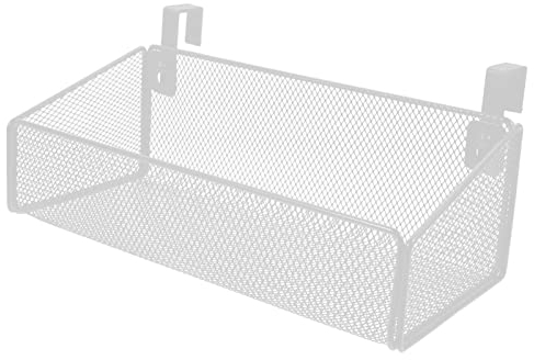 Alipis Bedside Hanging Organizer Metal Mesh Shelf Dorm Hanging Storage Baskets Over Organizer Rack for Dorm Bunk White