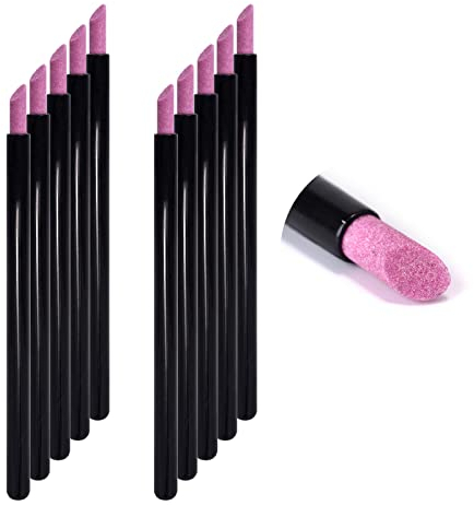 KADS 10Pcs Pumice Stone Nail File Cuticle Stone Pusher Nail Sanding Sticks Nail Art Pen Cuticle Remover Trimmer Buffer Manicure Tools for Household Beauty Salon Peeling Dead Skin Repairing