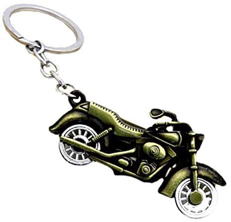 CUSTOMprivé, Porte clés moto type harley pour Motard Biker métal finition laiton vintage. Cadeau original pour motard moto custom américaines.