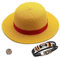 HJYZY Anime One P. Straw Hat Women Men Wide Brim Straw Hat Summer Beach Sun Hat Skeleton Pendant Bracelet Cute Stickers Pack of 12