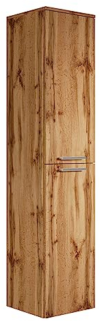 Badezimmer Badschrank Saturnus 160cm Eiche - Regal Schrank Hochschrank Schrank Möbel