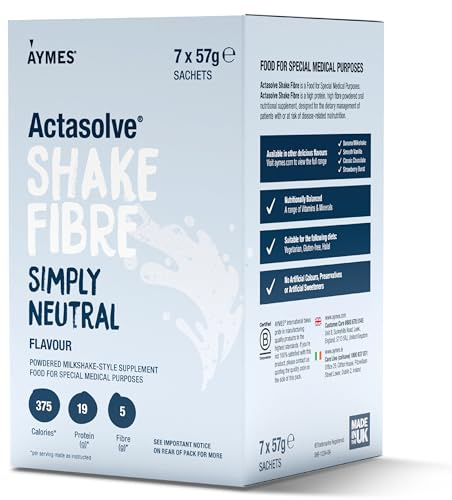 AYMES - Shake Fibre Nutritional Powder Shakes - High Protein, High Energy with 5g Fibre - Milkshake Style Drink - Gluten free, Vegetarian, Halal & Kosher - For Ages 3+ and Adults - Pack of 1