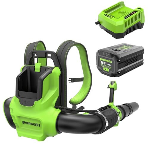 Greenworks - 80V (750CFM) Backpack Blower, 4Ah Battery and 4A Charger