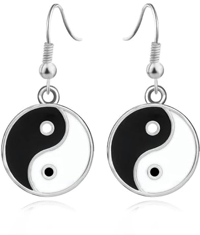 Trendige Tai Chi Yin Yang Haken-ohrringe Für Frauen, Bbf-charm, Doppelseitig, Weihnachtsfeier, Beste Freundin, Ohrringe, Geschenke