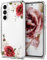 CYRILL x Spigen Zusammenarbeit Hülle [kompatibel mit Samsung Galaxy A54 5G], Premium Muster Transparent Schutzhülle (2023) - Red Floral