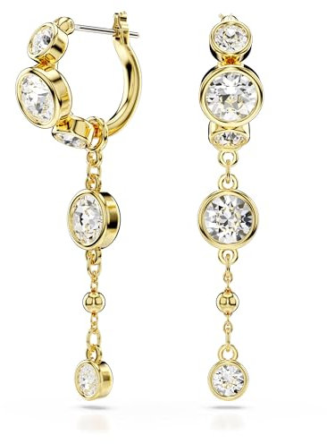 Swarovski Imber Drop-Ohrhänger, Rundschliff, Weiß, Metallmix