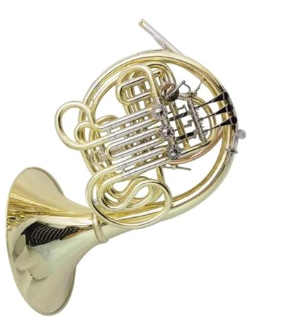 103-Stil Doppel-Waldhorninstrumente, 4 Ventile, Geteilter Schallbecher, Waldhorn Mit Etui-Mundstück Waldhorn-Set