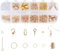 MOLENCO Schmuckherstellung Set, 800 Stück Schmuck Basteln Zubehör Anfänger Kit mit Karabinerverschluss, Biegeringe, Ohrringhaken, Quetschperlen, für Schmuck Selber Machen(Gold)