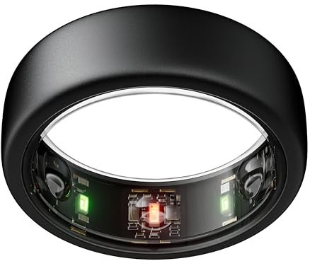 Oura Gen3 Horizon Smart-Ring - Größe 11, Stealth | Wearable für Schlaf-, Herzfrequenz- und Fitnesstracking - Bis zu 7 Tage Akkulaufzeit - Kompatibel mit iOS/Android - Bestimme deine Größe vor dem Kauf