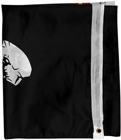 CAXUSD Drapeau Dhalloween Décoration 150x90cm Drapeau Crâne Pirate Os Croisés Lavable Et Résistant Aux Intempéries Pour Fêtes
