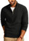PJ PAUL JONES Pullover Herren Rollkragen Strickpullover 1/4 Zip Regular Fit Feinstrick Winterpullover (Schwarz, M)