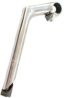tuwiwol Stilvoller Lenkervorbau mit 2 mm Rahmen, Schwanenhals Riser Vorbau für Komfortfahrräder, Silber