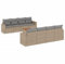 QJBSAVVA Esstisch Balkon Möbel Set Balkon Set Gartensofa - 9-TLG. Garten-Sofagarnitur mit Kissen Beige Poly Rattan für Balkon Terrasse Garten Party