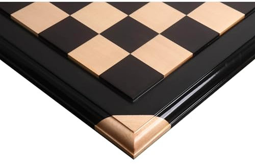 21 Ebony & Maple Wood Luxury Chessboard - 55 mm Square- Raised Tiles