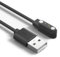 Oumida Ladekabel für AGPTEK LW11, Ticwatch GTX, YAMAY SW022 Ladegerät, USB Charger Cable Dock Kabel für Xiaomi Haylou Solar LS05 - (4mm Abstand von 2 Ladestiften) (Schwarz)