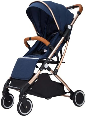 XLGNXXL Kinderwagen mit hoher Sicht, Ultraleicht, zusammenklappbar, mit Vier Rädern und Stoßdämpfung. Geeignet für Babys im Alter von 0–3 Jahren. D,100X68x31cm
