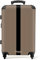 NoBoringSuitcases.com® Reisekoffer 67cm 72L Reisetasche - Großer Hartschalenkoffer mit Rollen, Leichtgewicht Trolley, Koffer Groß für 20kg Gepäck mit Gestreift Motiv - Beige, Koffer für Flugzeug