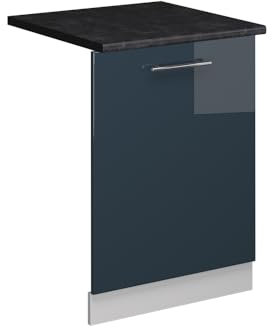 Vicco Panel Frontal del lavavajillas Fame-Line, Azul Oscuro Alto Brillo, 60 cm, ET Antracita