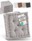 Beautissu 4er Set Bodenkissen Sitzkissen 40x40 cm - Dickes Matratzenkissen 8cm - 100% Baumwolle Stuhlkissen Indoor & Outdoor Sitzkissen Boden Tragegriff extra Dicke Sitzauflagen Taupe - Mila