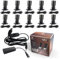 FOROUREYES 10x dimmbare Mini LED Strahler schwarzem Aluminium Lampenkörper (Warmweiß) - 360° schwenkbar mit Atemlicht-Effekt für Ladenregale & Vitrinen (USB 5V,)