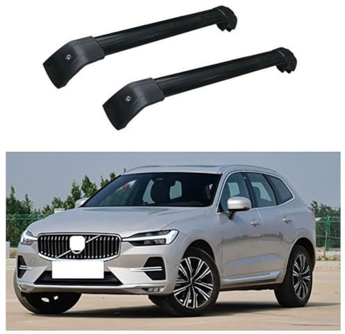 WBWJYAI Dachträger-Querstangen Dachträger Dachgepäckträger für Volvo XC60 2015 2016 2017 2018 2019 2020 2021 2022 Dachträger aus Aluminium 2 Stücke,B