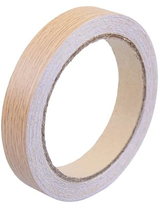 Lotnery 18mm x 10m Self-Adhesive Wood Grain Edging Tape | Realistic Oak Effect PVC Edge Banding Strip for Furniture, Worktops & DIY Projects | No Iron Needed, Easy Peel & Stick Wood Trim