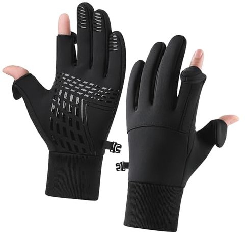 ZMZaoan Guantes Termicos Invierno Hombre Mujer, Guantes Deportivos Finos - Guantes Térmicos Impermeables con Pantalla táctil del teléfono móvil, Warm Gloves para Ciclismo, Running Antideslizantes