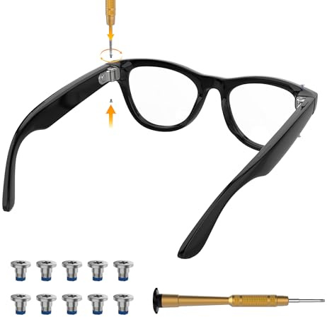 Screwdriver & Screw Repair Kit for Ray-Ban Meta & Oakley Meta Smart Glasses | Magnetic Glass Temple Repair Tool Set for Ray-Ban Meta Gen 2/1, Meta Adventurer/Fury, Meta Blayzer/Scriber & Oakley Meta HSTN