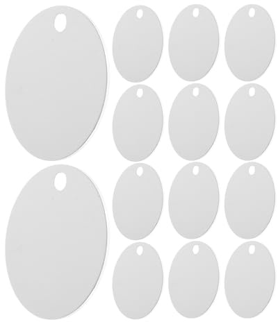 Levemolo 25 Stück Teiliges Aluminium rundanhänger mit Vorgebohrtem zum Gravieren Blanko Hundemarken für DIY Stempel Praktische Erkennungsmarken für Haustiere und Kreative Bastelprojekte