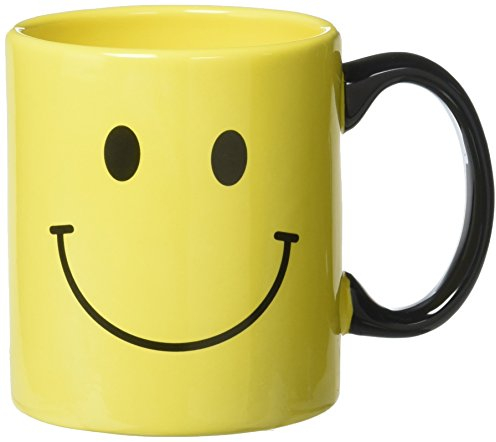 Burton & Burton 9730459 Smiley Face Mug, Yellow