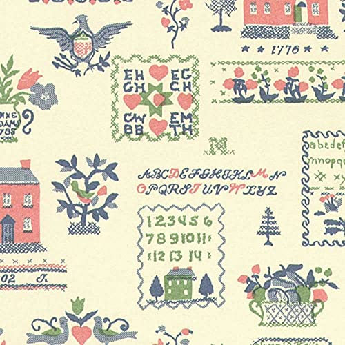 Melody Jane Dolls Houses Sampler Pink Green Miniature Print Wallpaper 3 Sheets