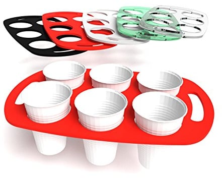 Vending Plastic Cup Carry Tray Caddy - 5 colours (Clear, 1)