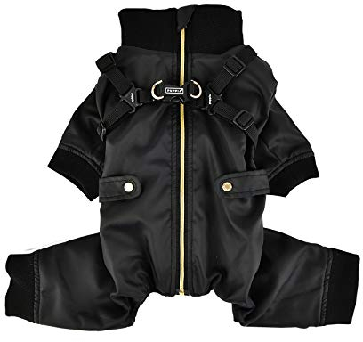 Puppia plsd-jp1663-bk-m Granat Pet Hundemantel, schwarz, Medium