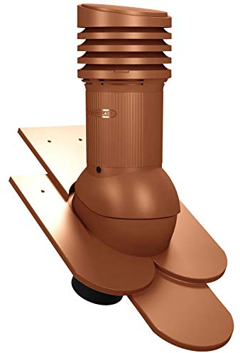 Cheminée d'aération DN125 pour les carreaux de queue de castor dans un Aérateur de Toit à double couverture (Ral 8004 - Brick Red)