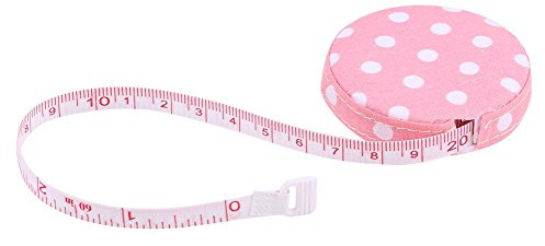 Ausla Maßband Körper, Körperumfangmaßband, Einziehbares Lineal, 150 cm / 60 Zoll, 5,2 cm Maßbanddurchmesser, Schneidermaßband