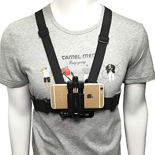 LTXDJ Harnais de Poitrine Sangle de Montage Téléphone Mobile Action Caméra Corps Support de Sangle