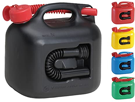 Recipientes para gasolina Bidón de gasolina de 5 litros con bomba manual de sifón, motor de combustible de espíritu de aceite, transporte y almacenamiento, ideal para coches, caravanas, autocaravana