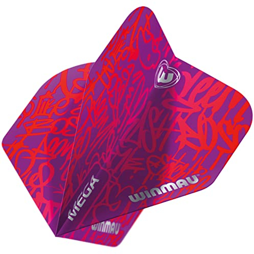 WINMAU Mega Standard Purple Extra Thick Dart Flights - 1 Satz pro Packung (Insgesamt 3 Flüge)