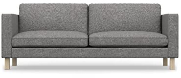 comfortly Ersatzbezug für 3-Sitzer-Sofa, handgefertigt, kompatibel mit Karlstad-Couch – nur Bezüge (strapazierfähig – Anthrazit)