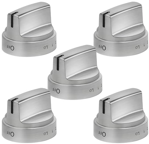 WB03X24818 GE Herdknöpfe, Ersatzteil, kompatibel mit GE Range Ofen-Gasherdknaufen, ersetzt Teilenummer 4363588 AP5989029 PS11729081 EAP11729081 Modellspezifisch,5 Packung, 1 Jahr Garantie
