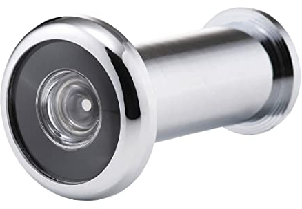 TERF® Polished Chrome 180 Degree Door Viewer with Glass Lens Wide Angle Door Spy Hole Security for Front Door, Peep Holes for Front Doors Viewer Safety fit for 35mm to 50mm Door