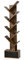 CASART 10-Tier Tree Bookshelf, Slim Tall Floor Standing Bookcase with Drawer & Wall Anchor, Wooden Display Shelving Storage Rack for Living Room Bedroom Office (Rustic Brown)