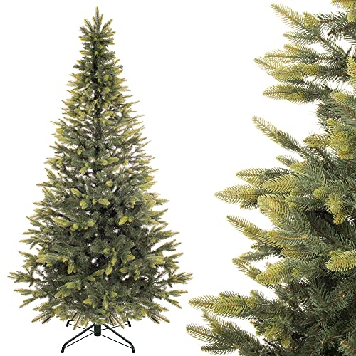 SPRINGOS Künstlicher Weihnachtsbaum Deluxe Fichtenbaum 250 cm 3D-Christbaum Fichte mit Jungen Zweigen