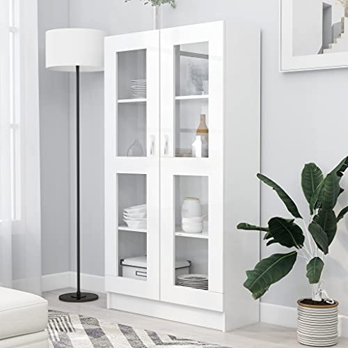 WIFESE Aktenschrank Weiß 82,5x30,5x150 cm Schrank Klein KüChenschrank Konsole Mehrzweckschrank Garderobenschrank Sideboard Vorratsschrank SchräNke Beistellschrank
