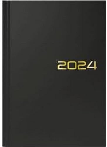 BRUNNEN Wochenkalender Modell 796 2024 2 Seiten = 1 Woche Blattgröße 14,8 x 20,8 cm schwarz