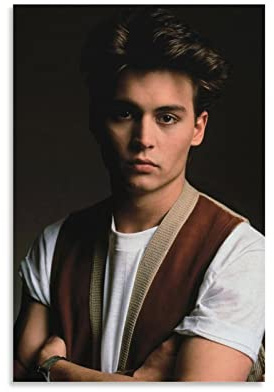 NANXIANG Johnny Depp berühmter Musiker Young Handsome Poster Home Decor Poster Wandkunst Hängebild Druck D