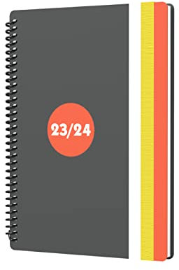 Collins Debden Delta Academic 2023–24 A5 Wochenansicht, Wochenplaner, Schule, Hochschule oder Universität, Term Journal – August 2023 bis August 2024 – Orange – FP53M.44-2324